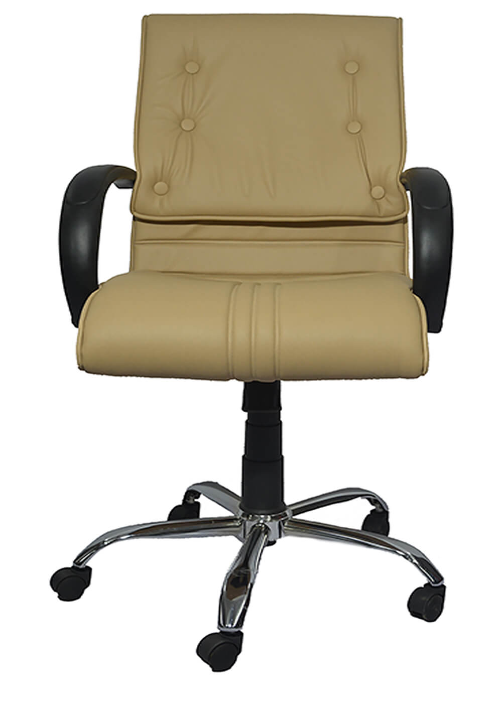 AMM 1019 Leatherite Medium Back Chair Chrome Base | Best Furniture